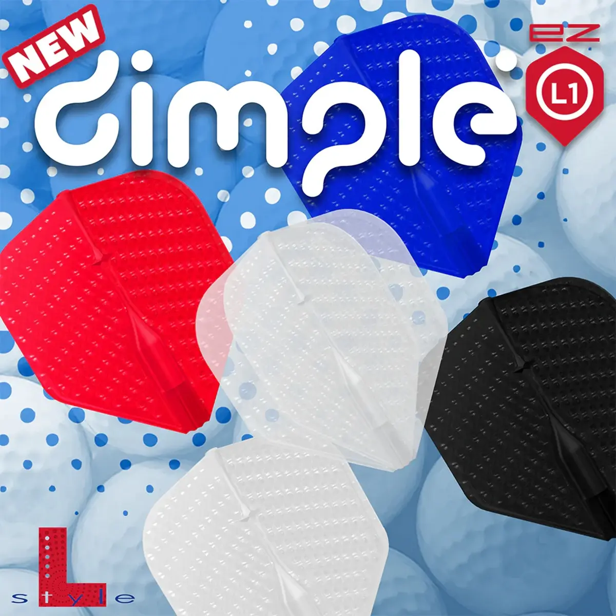 L-Style L1EZ Dimple Standard Flights - White
