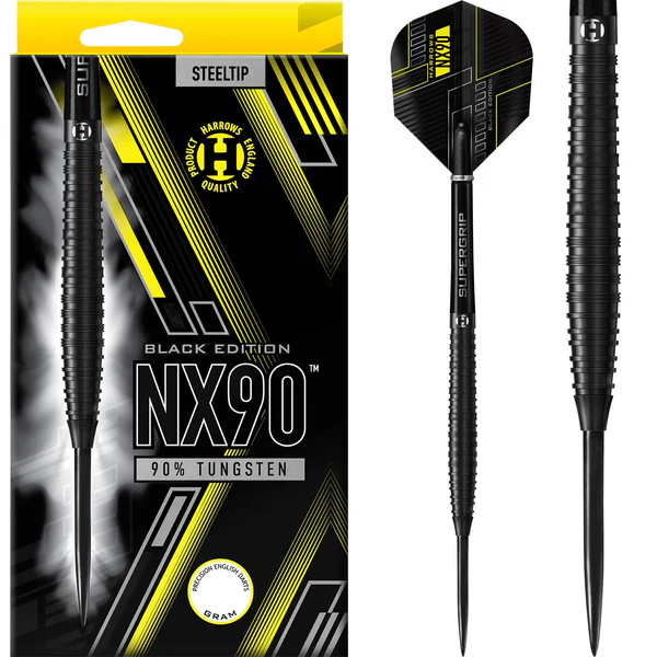 Harrows NX90 Black Darts Ringed - Steeldart