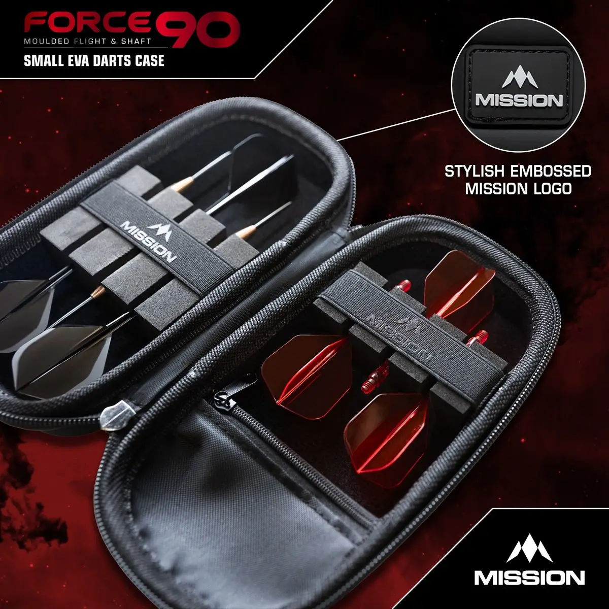 Mission Force 90 EVA Flight und Dartcase - Darttasche S - Black