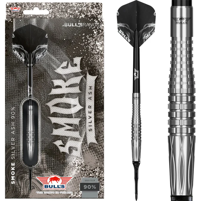 Bull's NL Softtip Smoke Silver Ash 90% Tungsten - Softdart