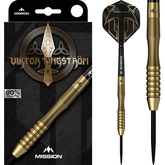 Mission Viktor Tingstrom Darts - 90% - Gold - Steeldart