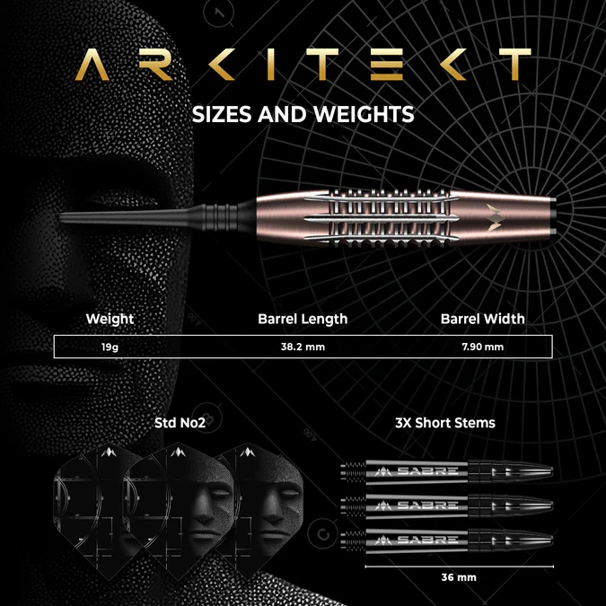 Mission Arkitekt Darts - 90% Bronze - Softdart