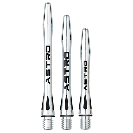 Astro - Winmau Aluminium Shafts mit O-Rings - Silber