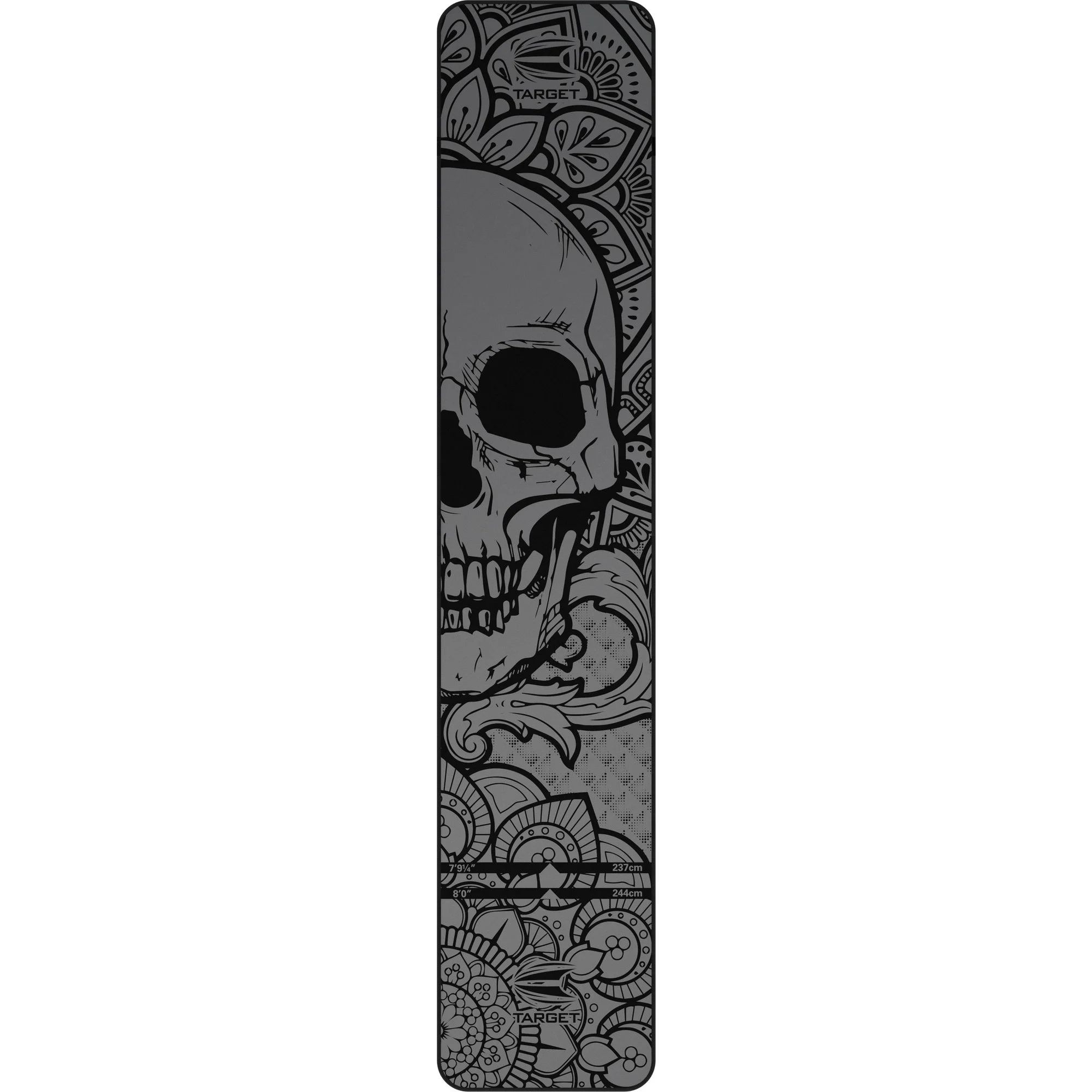 Target Ink Dartmatte mit Totenkopf - Grau