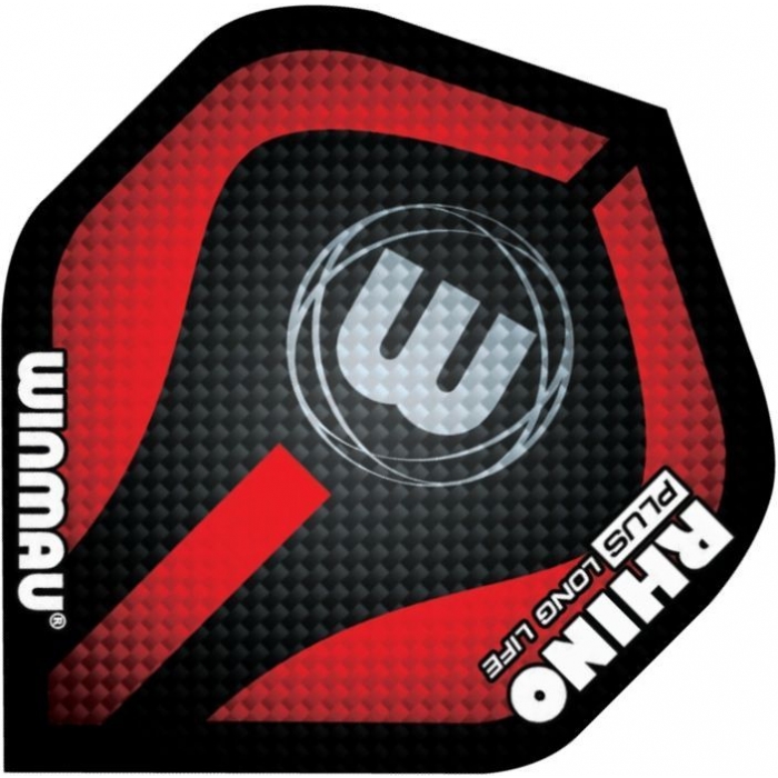 Rhino Plus Winmau Dart Flights - 150 Ultra Thick - schwarz, rot