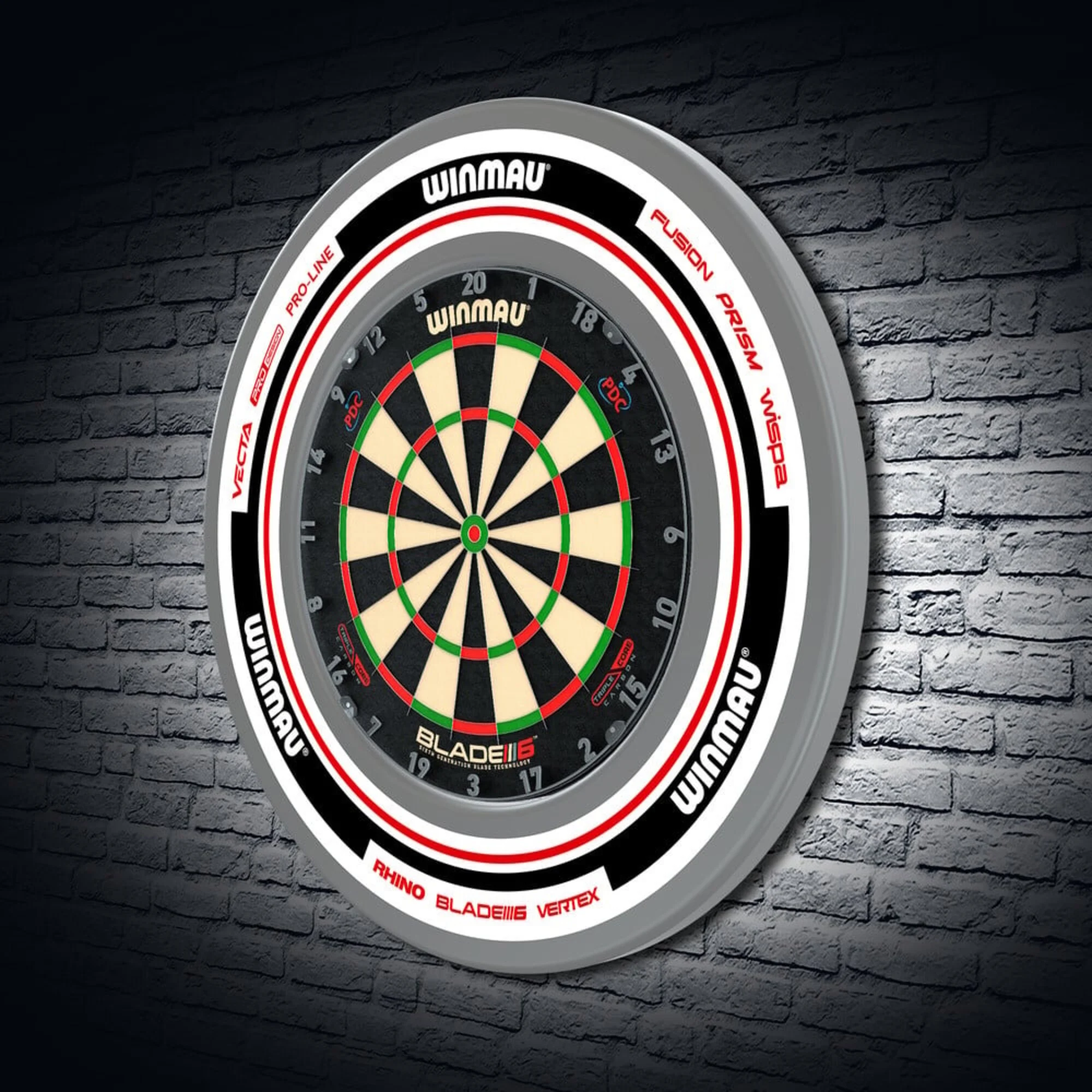 Winmau Advance Dartboard Surround -  White/Red