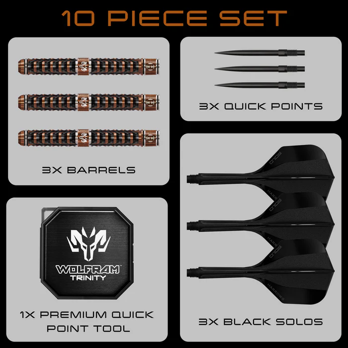 Harrows Wolfram Trinity 97% - Quick Point Wechselspitzen - Steeldarts