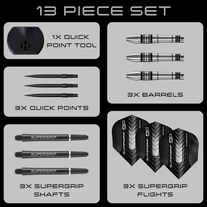 Harrows Supergrip Bomb QP - Quick Point Wechselspitzen - Steeldarts