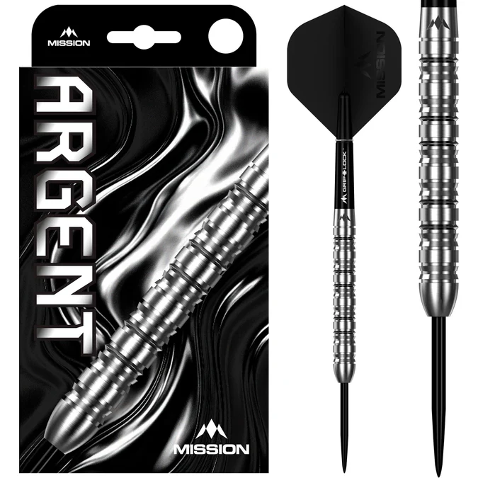 Mission Argent 90% Tungsten Darts - Silver - Steeldart