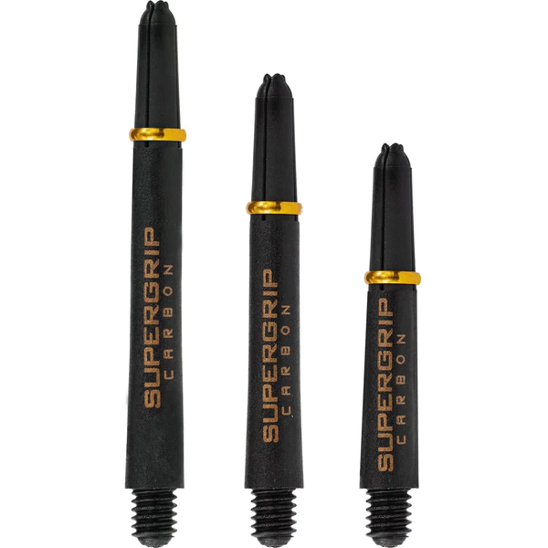 Supergrip Carbon Dart Shafts Harrows - Black & Gold