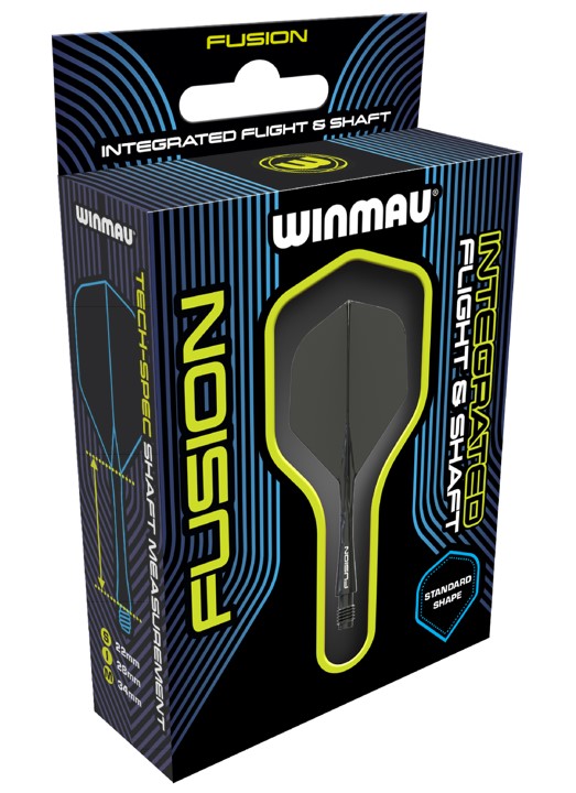 Winmau Fusion No2 Integrated Flight & Shaft - Solid Black