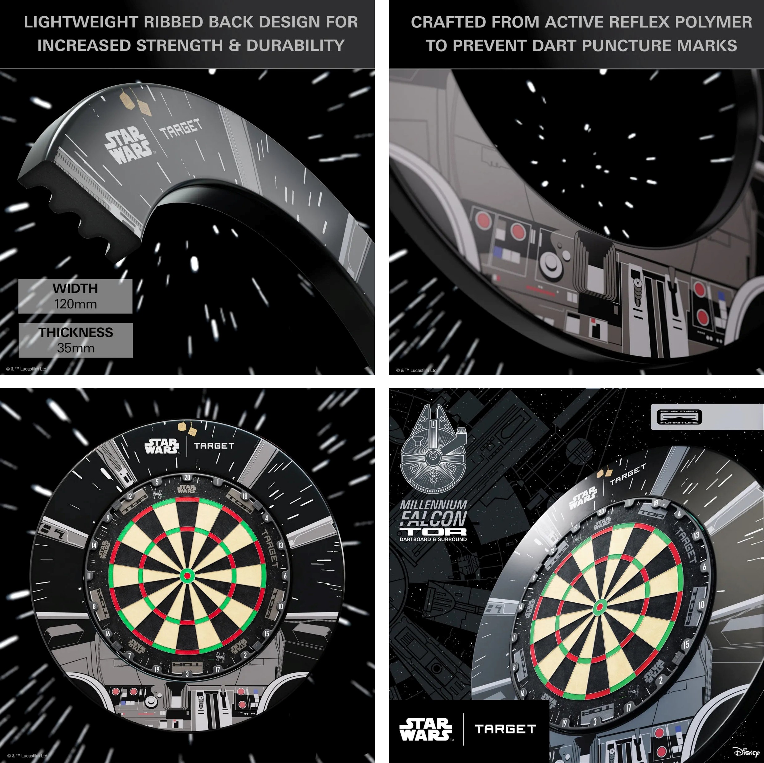 Target Star Wars Millennium Falcon Surround und Dartboard - Bundle
