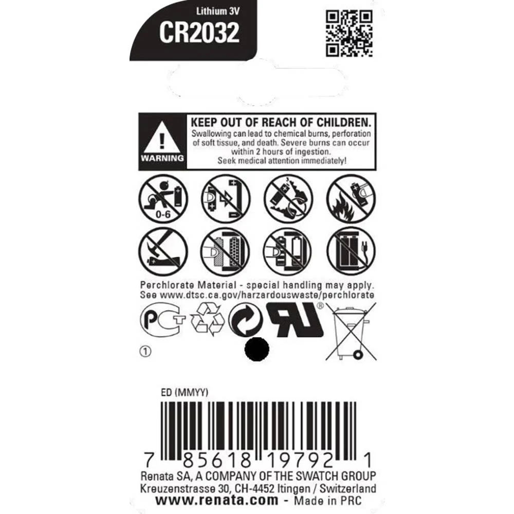 Lithium 3V Batterie - Knopfzelle, Stützbatterie Löwenautomaten