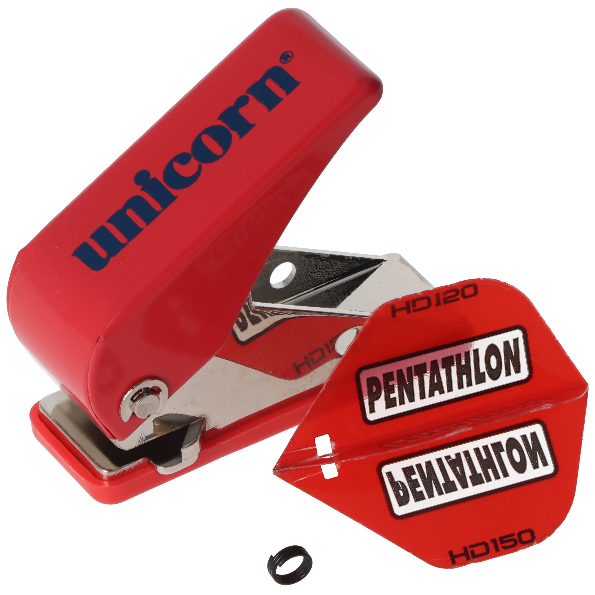 Unicorn Dart Flight Locher - Stanzer - Flight Punch - Rot