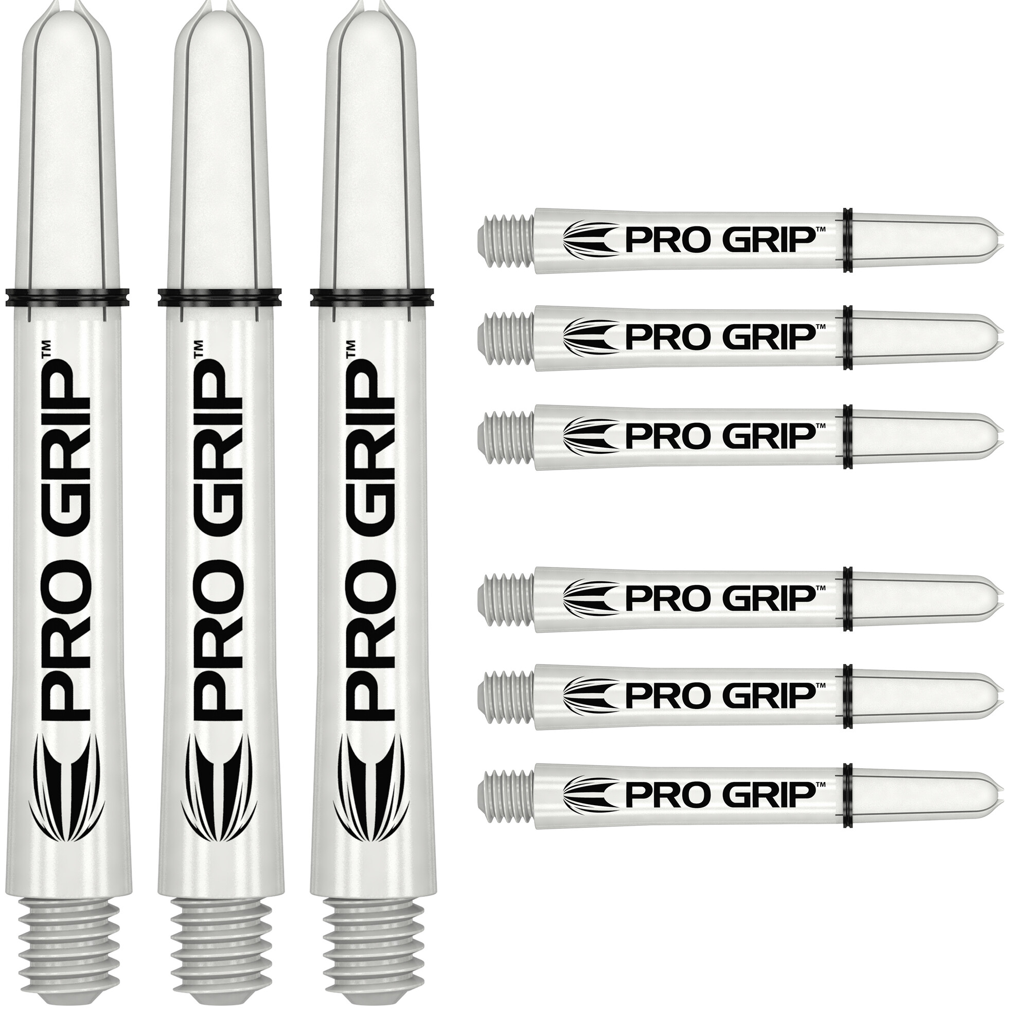 9er Packung Target Shaft Pro Grip - White